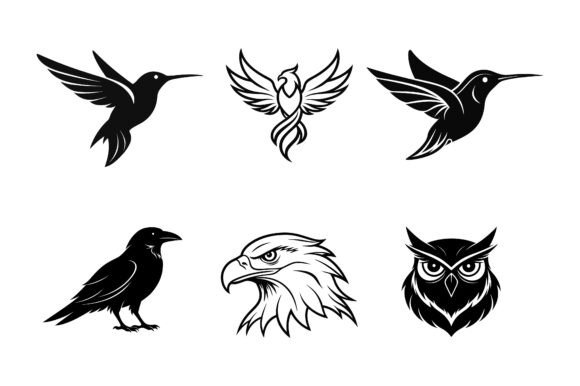 Bird Silhouette Graphics & Print Mockups
