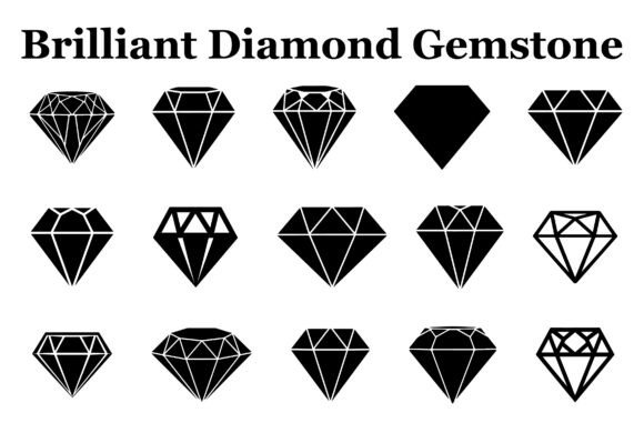 Brilliant Diamond Gemstone Icon: Graphics & Icons Review