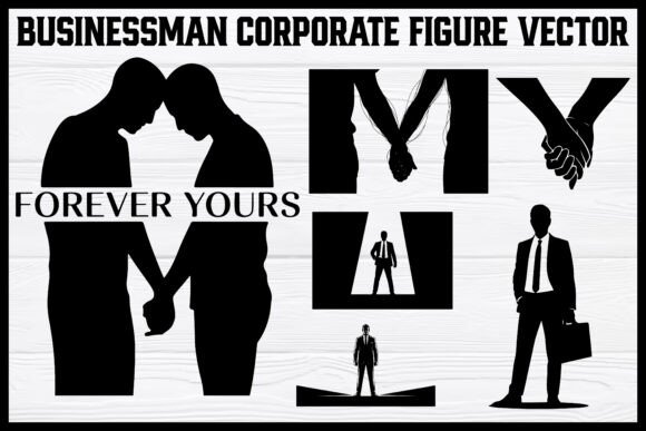 Businessman Silhouette Vector Set: Graphics & Illustrations
