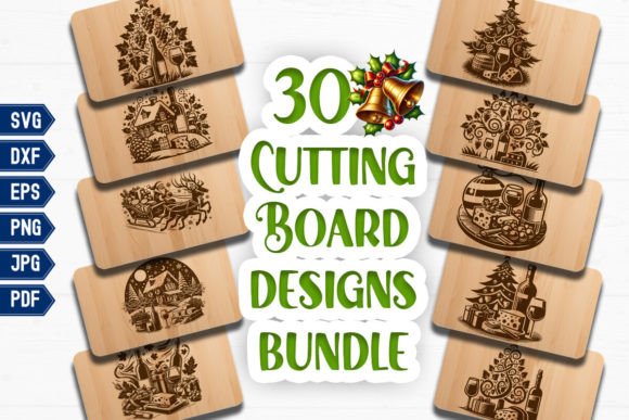 Christmas Cutting Board SVG: Graphics for Crafts