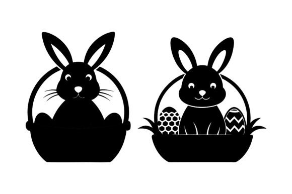 Easter Bunny Graphics for Print Materials Mockups