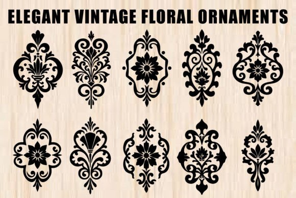 Elegant Vintage Floral Ornament Set: A Designer’s Review