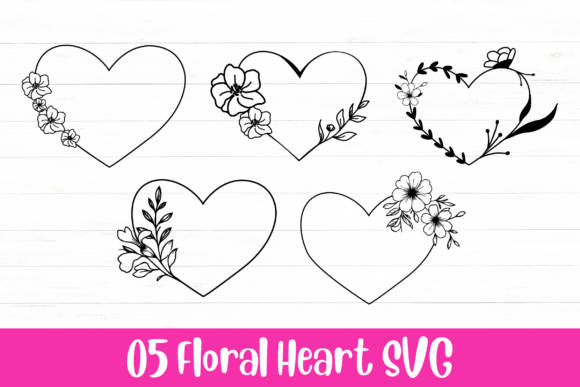 Floral Heart SVG: Romantic Graphics & Print Templates