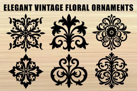 Laser Cut Floral Vector Set: Graphics for Crafts