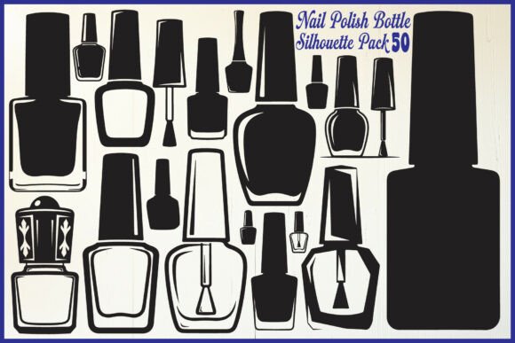 Nail Polish Bottle Silhouettes: Graphics for Crafts