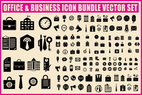 Office Business Icon Bundle: Graphics and Icons