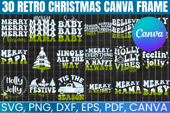 Retro Christmas Graphics & Print Templates Review