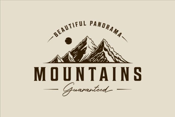 Review: Mountain and Sun Logo Vector Vintage for Embroidery