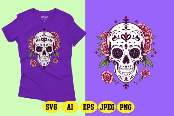 Reviewing the Mexican Day of the Dead SVG T-shirt Design